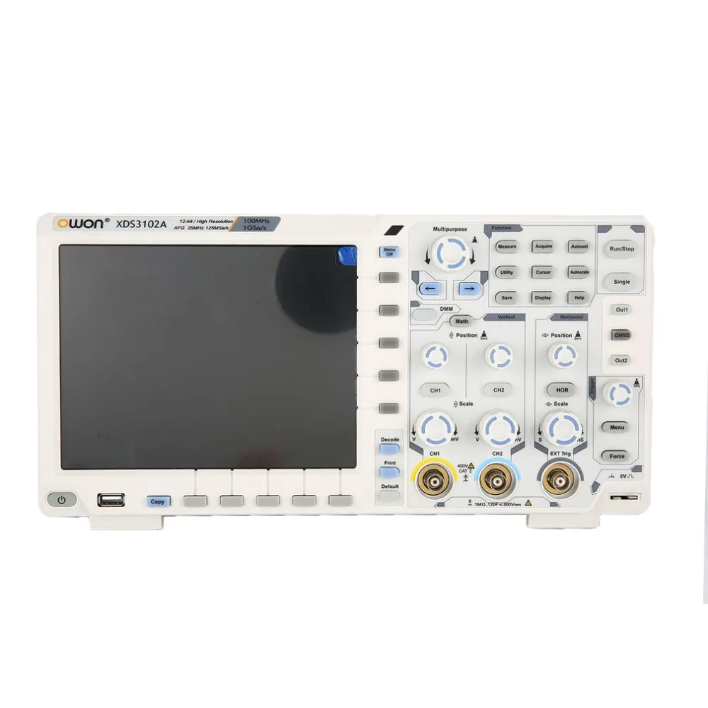 OWON XDS3102A двухканальный Глубокая память ЖК дисплей цифровой осциллограф Scopemeter Scope