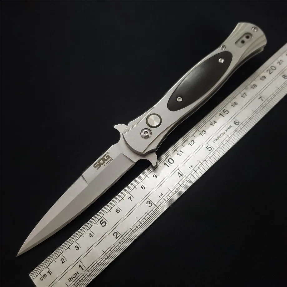 

Gryan Store Horizontal Folding Knives 8Cr14 Blade Steel Handle Outdoor Tactical Camping Survival Pocket Knife Utility EDC Tools