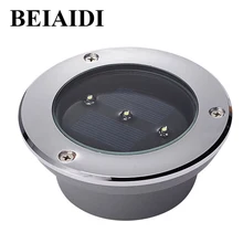 BEIAIDI 2 шт. водонепроницаемый Солнечный водонепроницаемый напольный свет наземные лампы 3 светодиода Открытый Сад Путь маркер свет пейзаж подземный свет