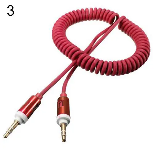 TOFOCO 3,5 Jack AUX аудио кабель 3,5 мм кабель «Папа-папа» для телефона автомобильный динамик MP4 наушники 3,5 мм разъем для Jack Пружинные кабели - Цвет: red