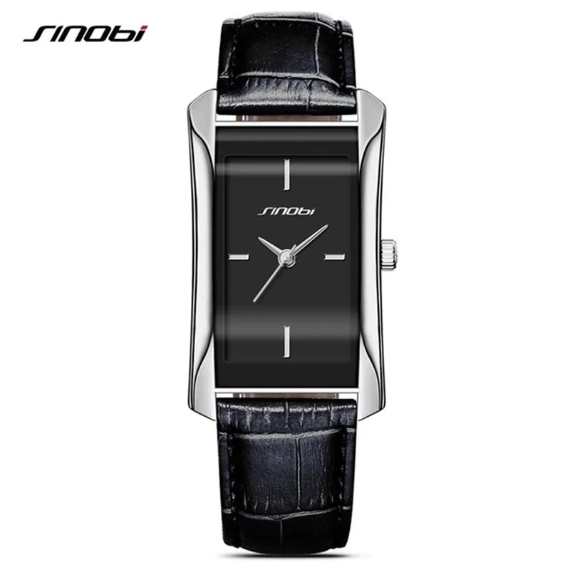 

SINOBI 2017 Popular Square Dial Women Dress Watches Charm Lady Leather Wristwatch Quartz Clock Reloj Mujer Lovers Gril Gift F37