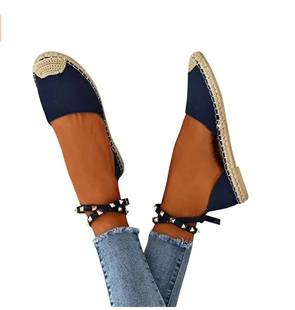 

Women Sandals Fashion Summer Shoes Woman Faux Suede Flat Size 34-44 Casual Zapatos Mujer Crystal Ankle Strap Leisure Flat