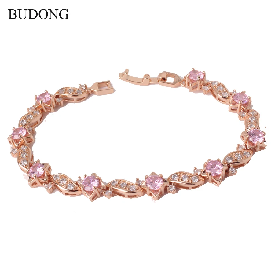 BUDONG 18cm Fashion Hand font b Bracelets b font for font b Women b font Gold
