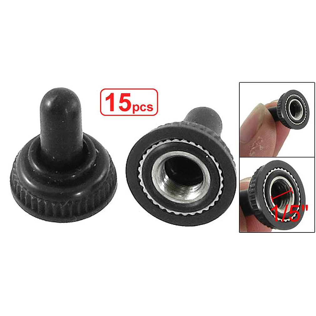 5mm 1/5" Waterproof Toggle Switch Cover Cap Seal Boot 15 pcsboots
