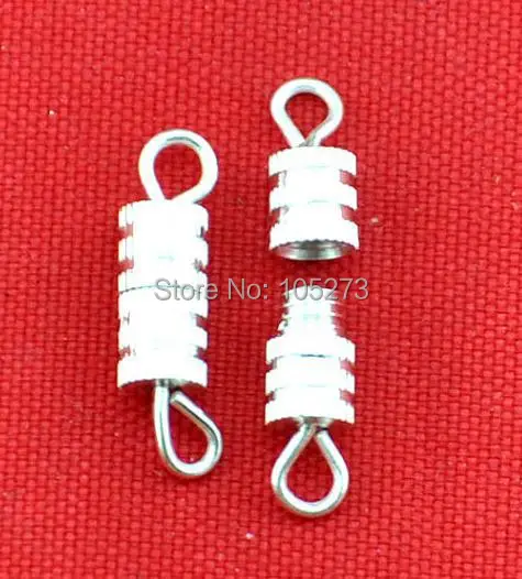 

Набор латунных застежек с серебряным покрытием для браслетов и ожерелий, 4 х8 мм