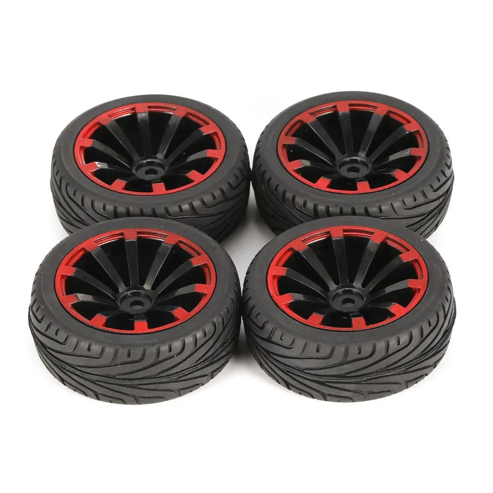 

4Pcs 70mm F Word Fetal Flower Off-road Wheel Rim and Tires for HSP HPI 9068ALL 1/10 HSP 94123/94122/94103 / D4 / D3