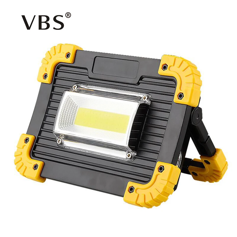 led reflector 20w usb charging floodlight led spotlight dc5v 18650 rechargeable battery powered portable led searchlight camping