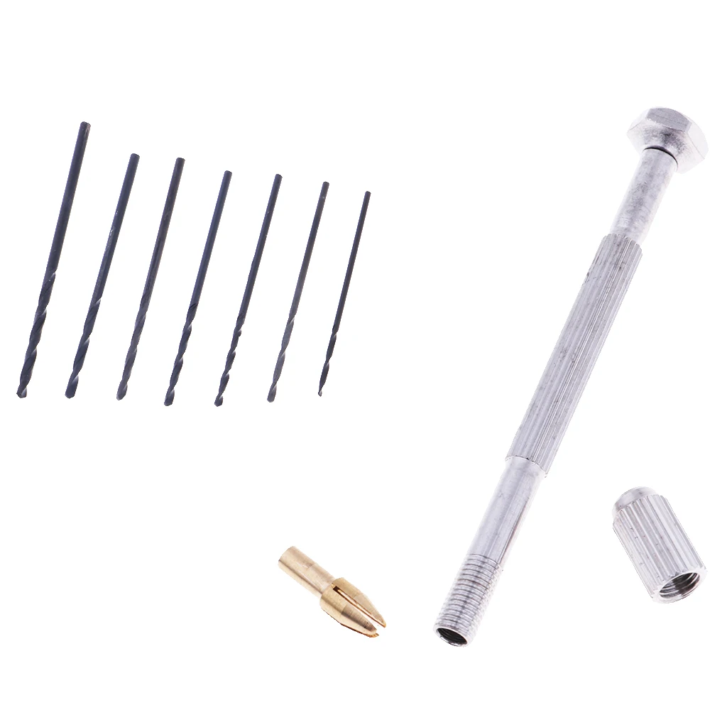  7x Craft Hobby DIY Hand Tool Drill 0.9-1.5mm Head for Bandai HG RG SD Models