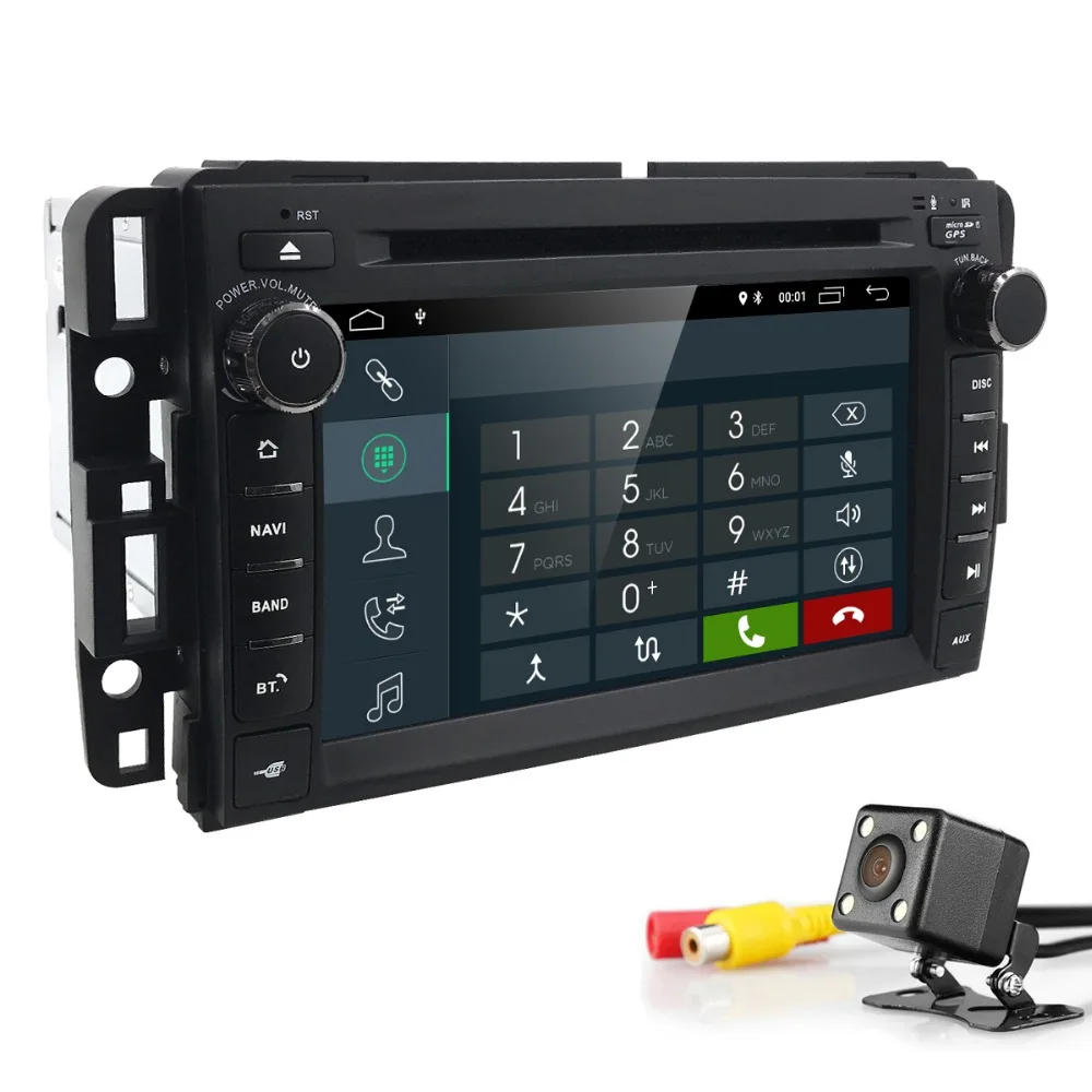 

7 Inch 2 Din android 9.0 IPS Car DVD Player for GMC Yukon Denali Acadia Savana Sierra Chevrolet Express Traverse Equinox Mirror