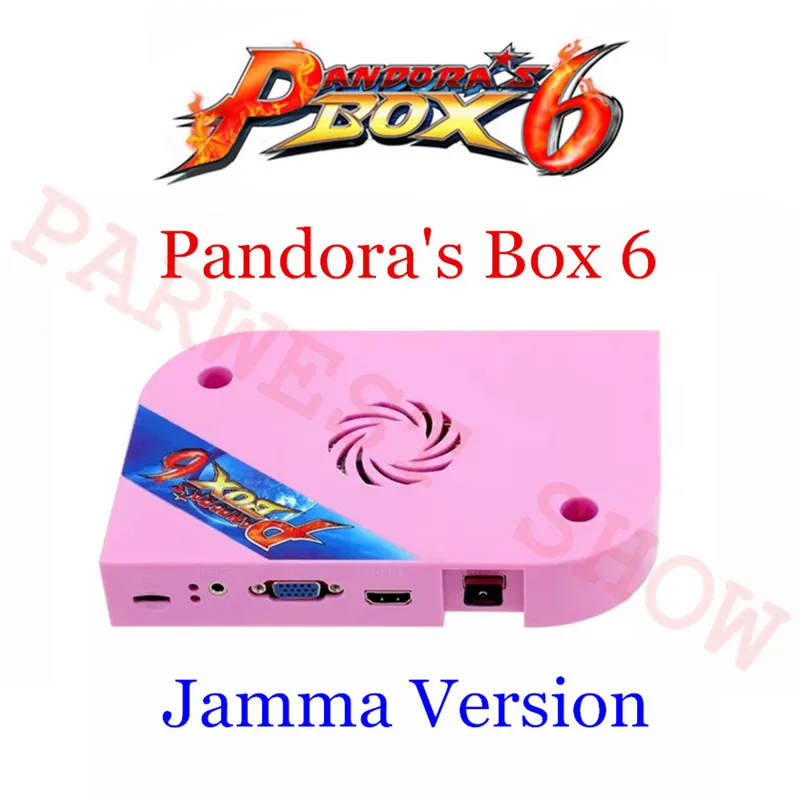 Новейшая оригинальная коробка pandora 6 Jamma версия 1300 в 1 плата для аркадных игр поддержка CGA/VGA/HDMI Pandora 4 HD для видео - Цвет: Розовый