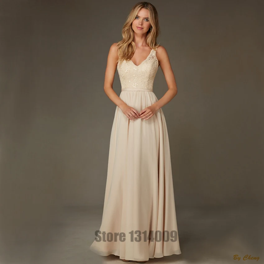 Best Seller List Long Dress Gold Champagne Fashionable Straps Robe