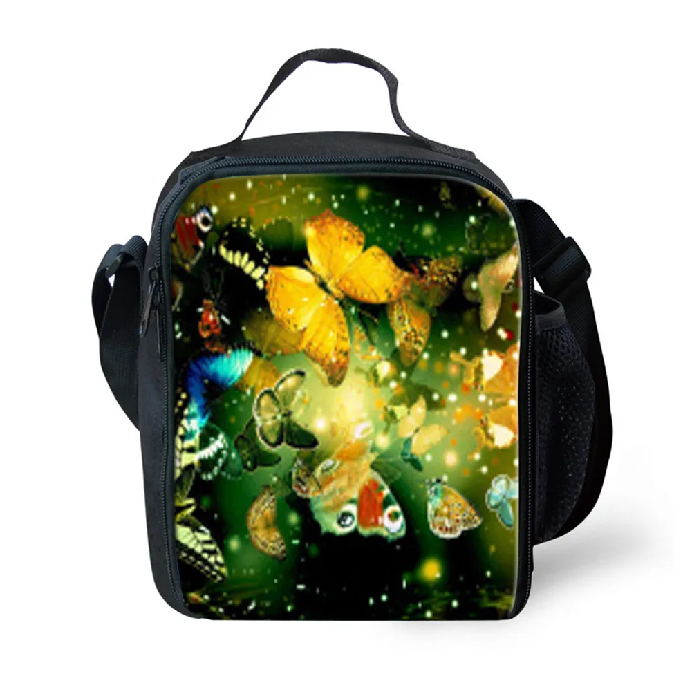 

Butterfly Girls Lunch Bags Summer New Children Insulated Lunchbags Reusable Snack Container Thermal Lunchbox Foodbags for Kids