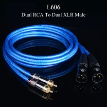 WinAqum Professional Gold Plated Dual RCA Coaxial Audio Cable To 2 XLR Male Female Plug Coax