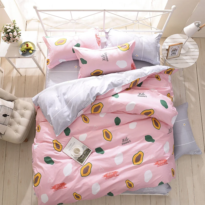 Постельное белье The Nordic style bedding set duvet cover set twin Full Queen brief reactive printed bed linen flat sheet bedclothes not quilt