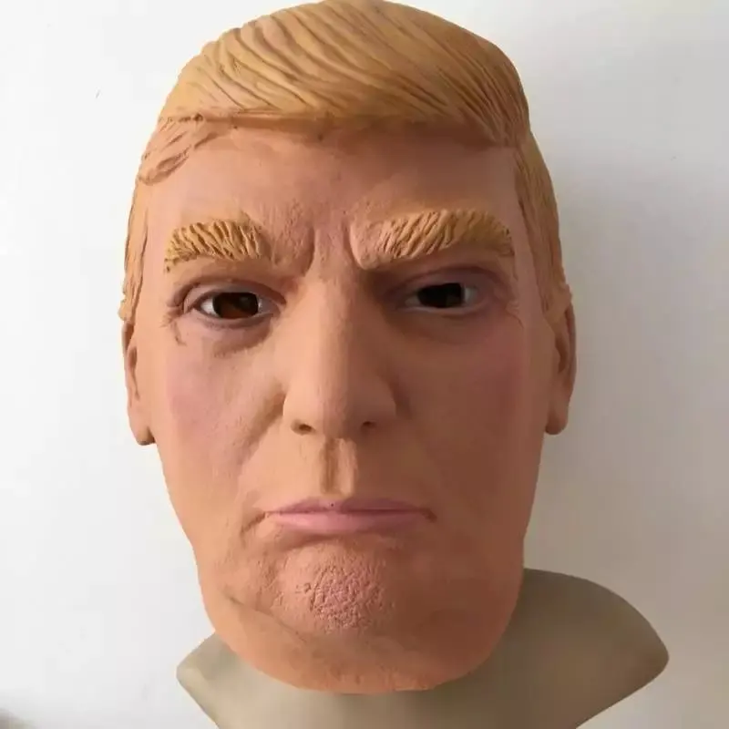 Маска Дональда Трампа для взрослых, латексная, Реалистичная, маска США, магнат, Дональд Трамп, маска на голову для лица, вечерние, косплей - Цвет: 1