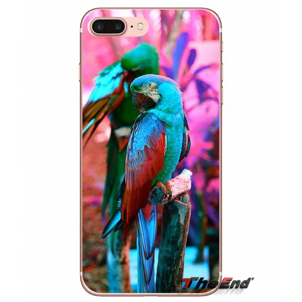 Для samsung Galaxy S2 S3 S4 S5 мини S6 S7 край S8 S9 Plus Note 2 3 4 5 8 Coque Fundas цвета радуги птица Ringneck попугай чехол - Цвет: images 8