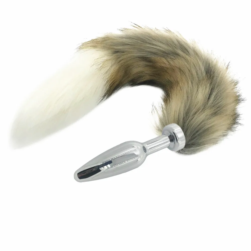 Dog Fox Tail Anal Plug sexy Toys Metal Fake Furry Butt Flirt Anus For Women role Games Product Couples | Красота и здоровье