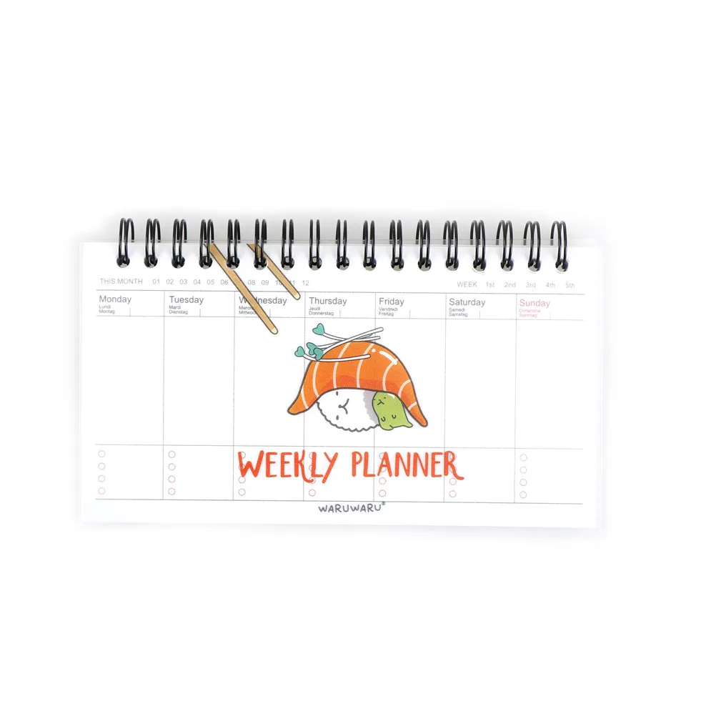 Миниатюрный органайзер для детей 50 листов 100 страниц 16 Х9 см|agenda filofax|weekly plannercoil