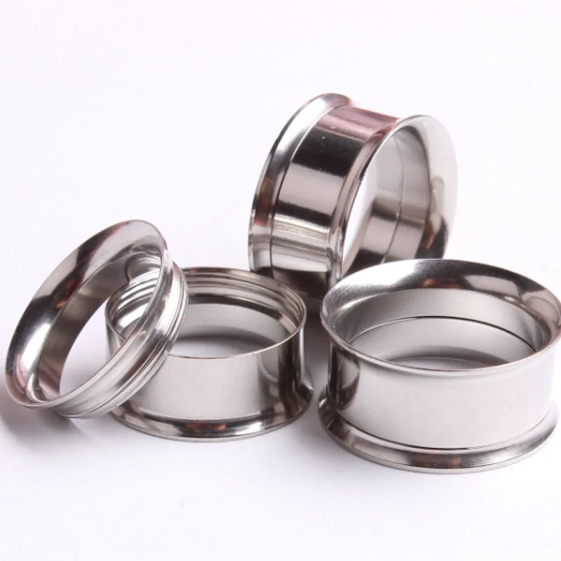 

1Pcs Titanium Steel Anti-allergic Inner Spiral Silver Stretching Plugs And Tunnel Auricle Expander Body Jewelry