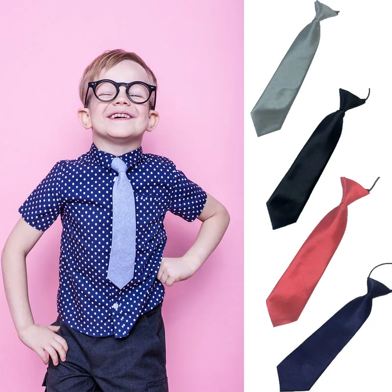 Школа моды мальчиков Для детей Детские Формальные Свадебные Performance Solid Цвет эластичный галстук