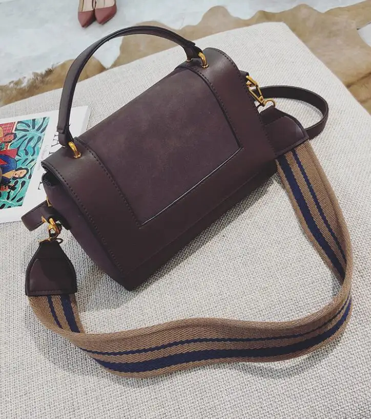 Новая мода осень зима сумка нубук кожа женские новейшие сумки маленькая сумка через плечо yuji589