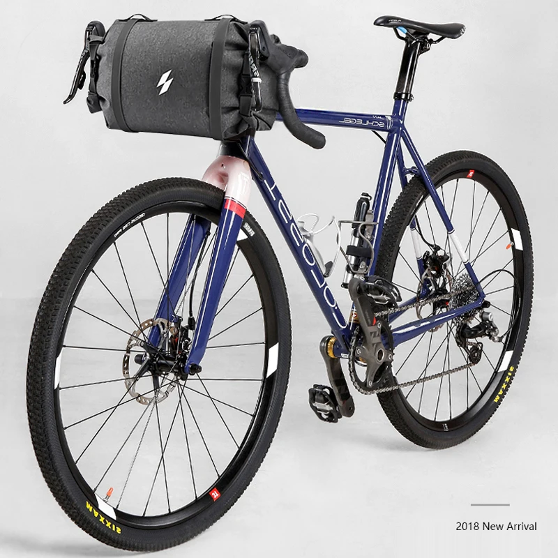 Perfect ROSWHEEL 112008 Reflective Cycling Mountain Road Bicycle 5L Bike Handlebar Bag Front Frame Top Tube Pannier Pouch Roll-up Design 3