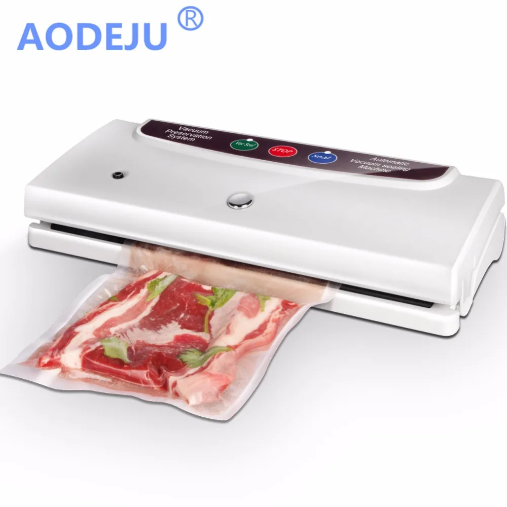 

AODEJU 220V/110V Household Food Vacuum Sealer Packaging Machine Food Saver Commercial Vacuum Packer Including 10Pcs Bags