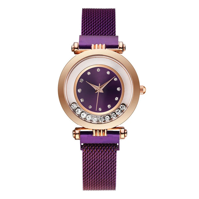 

Fashion Women Rose Gold Watches Magent Buckle Starry Sky Creative minimalism Numeral Hot Eleange Lady's Casual Watch Gift Lady