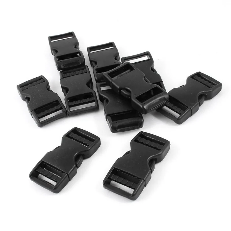 

Hard Plastic Buckle Backpack Closure Fast 10 pieces Black