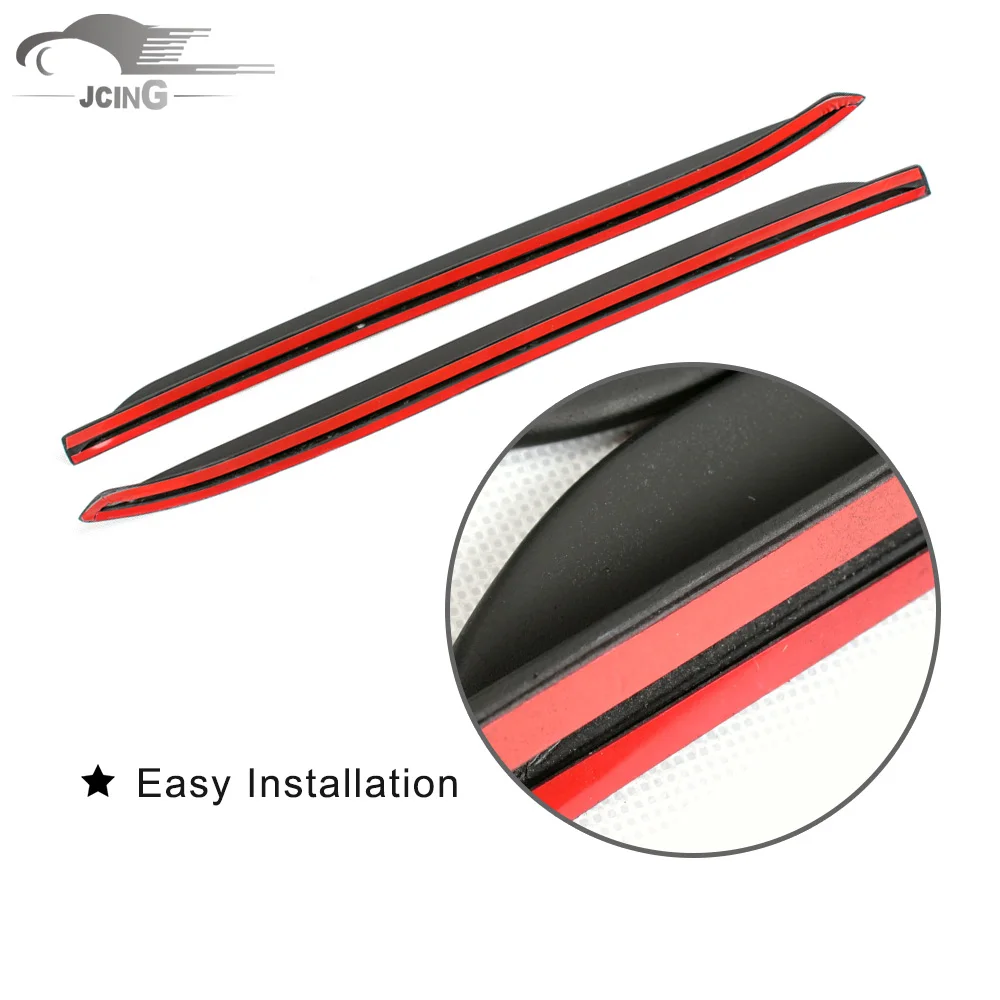 Car Rear Window Fin Side Fins Wing Windshield Spoiler For BMW E71 X6 X6M 2008-2013 PU Black Primer 1Pair