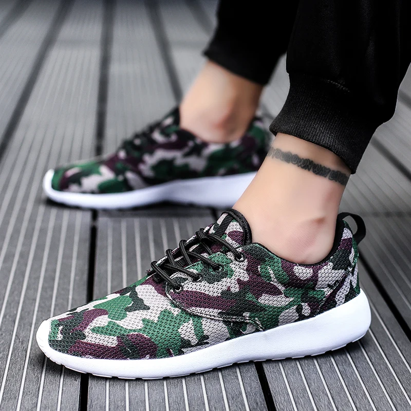 New Camouflage Running Shoes Army Green Military Sport Sneakers