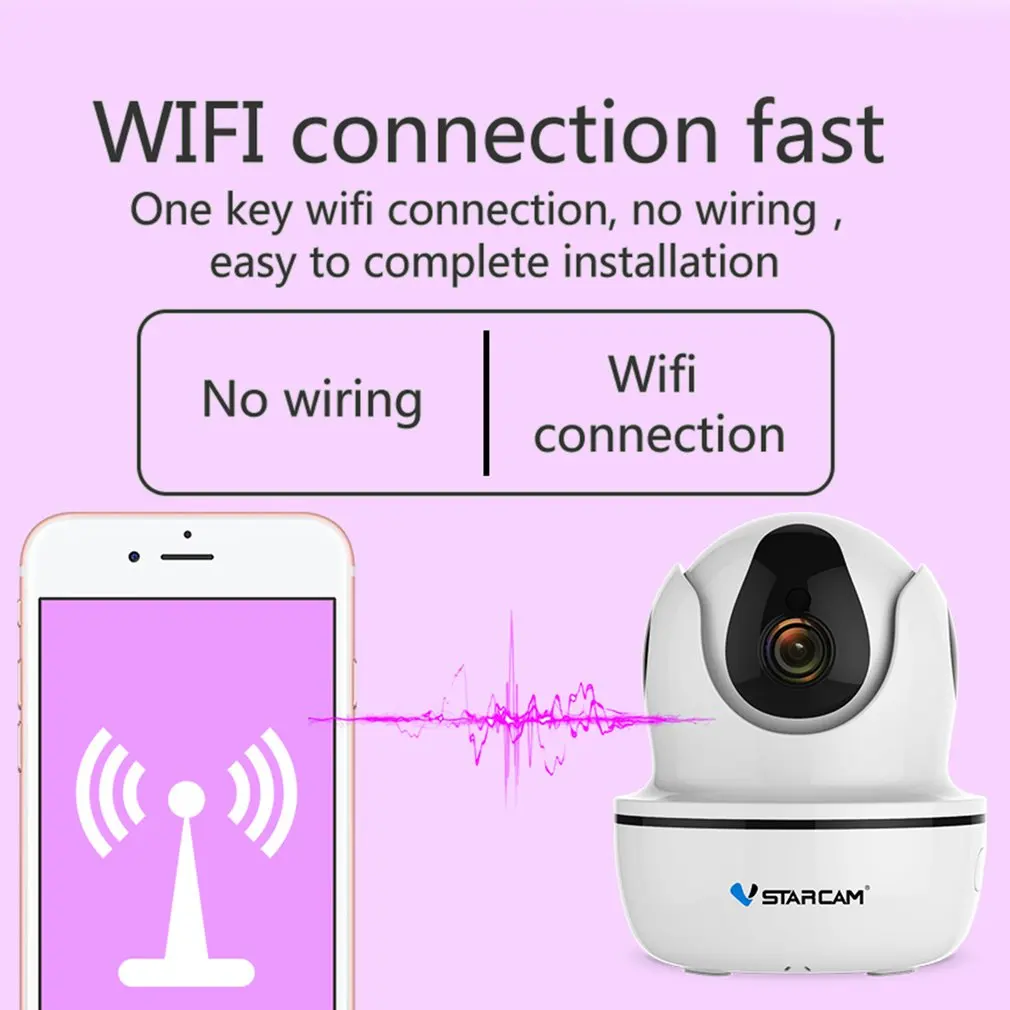 

Vstarcam Wireless Intelligent 720P HD Smart Camera Indoor Surveillance Camera Night Vision Hisilicon Smart Clip Camera
