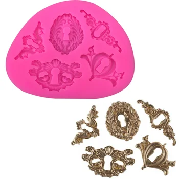 

Keyhole Retro key Beautiful Hand-carved silicone molds chocolate fudge cake decorated tool baking utensils F0369