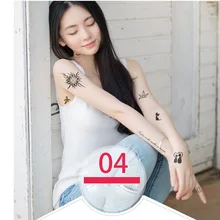 MANZILIN 5pcs/set 15*22cm Waterproof Temporary Tattoo Stickers English Word Little Designs Body Art Decal T01-05