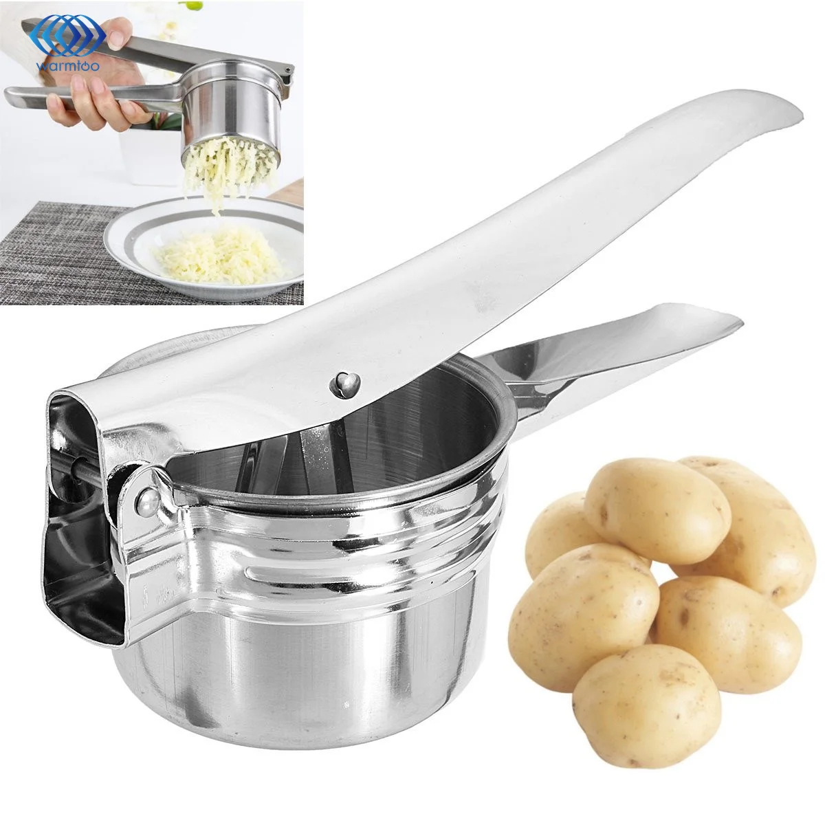 

Potato Fruit Vegetable Manual Press Juicer Stainless Steel Crusher Squeezer Easy Cleaning Household Home Appliances