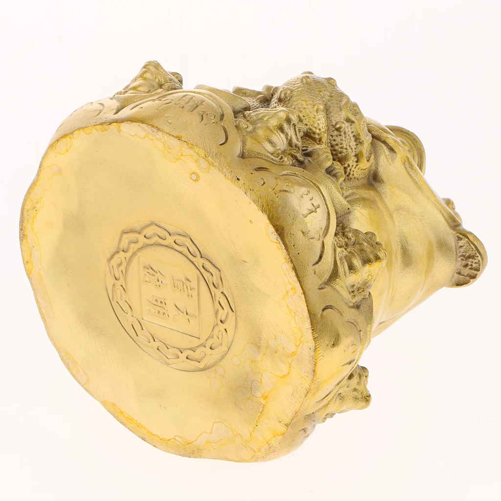 Feng Shui Toad Money LUCKY Fortune Wealth Chinese Golden Frog Toad Coin Home Office Decoration Tabletop Ornaments Gifts