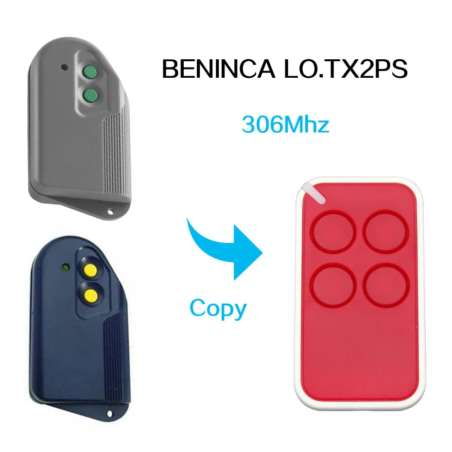 

BENINCA LO.TX2PS Cloning Remote Control Replacement 306 MHz