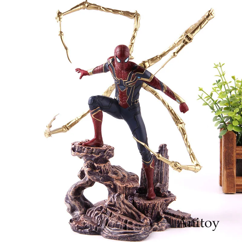 Фигурка Marvel Человек-паук статуя Мстители Бесконечность война Железный человек паук Человек-паук фигурка ПВХ Коллекционная модель игрушки 22 см