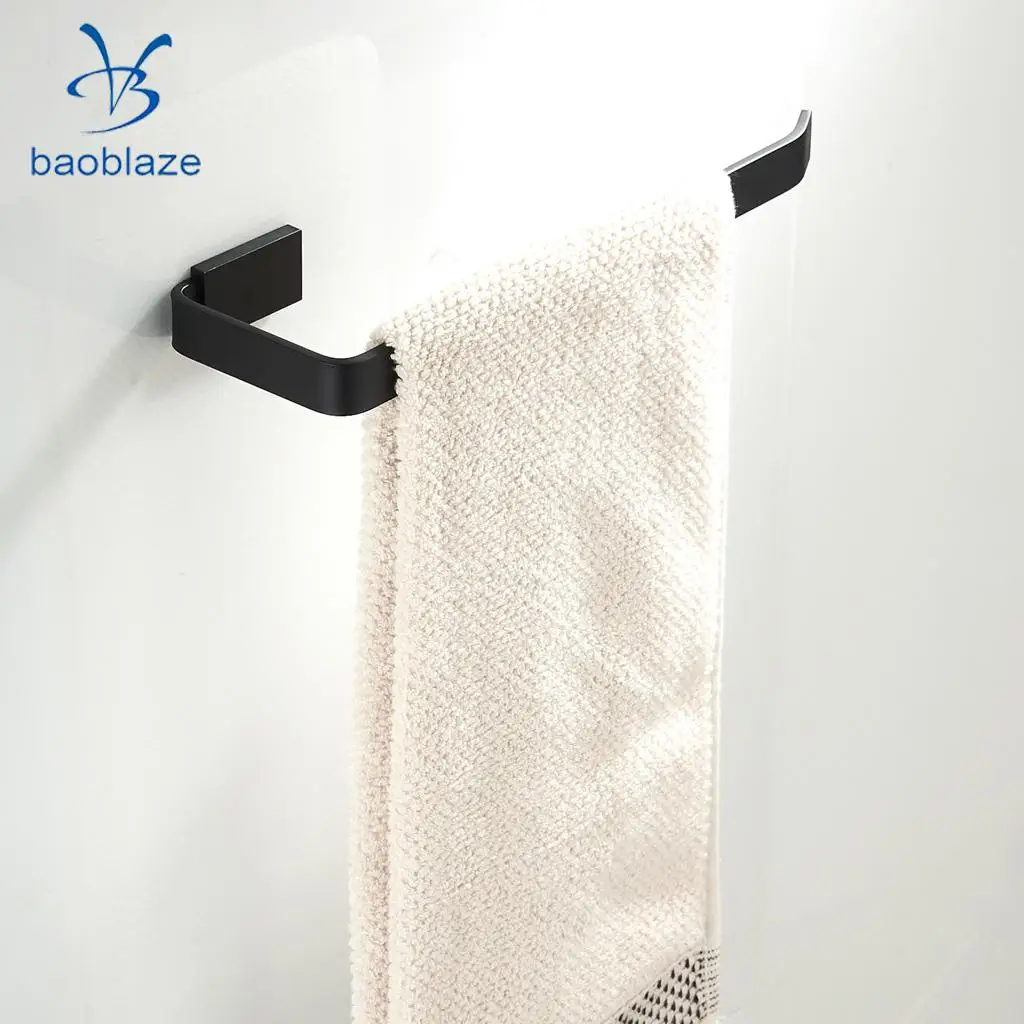 3-6kg BLACK Brass Towel Rack Shelf Rail Paper Roll Toilet Bathroom Shower Organizer Brush Holder Robe Wall Hanger