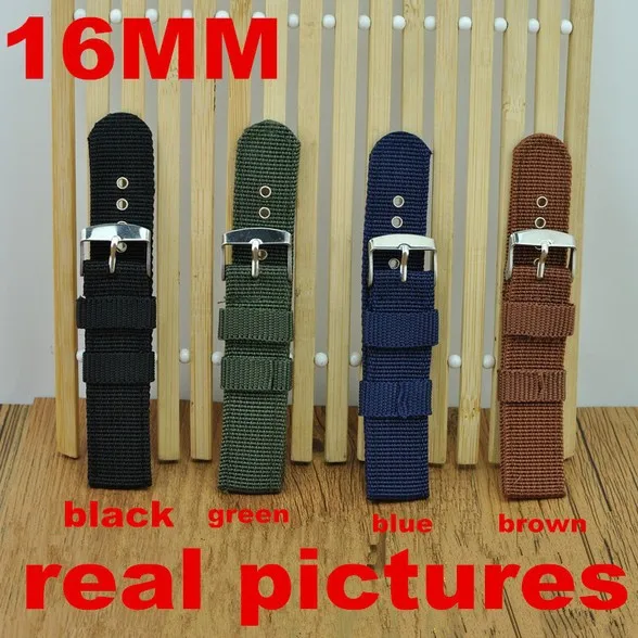 Wholesale 10PCS/lot High quality 16MM Nylon Watch band NATO straps