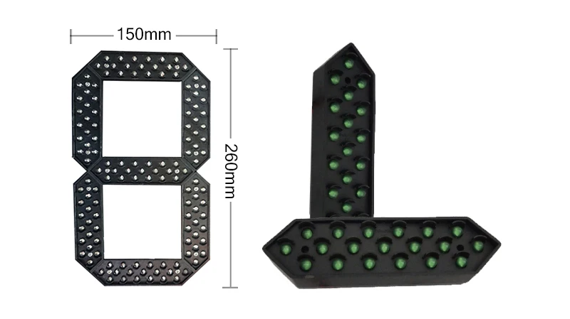 3 10 Inch Green Color 7 Seven Segment LED Digital Number Display Module 1