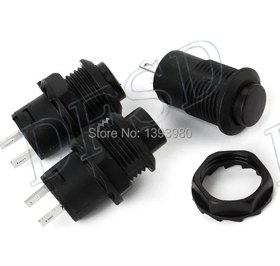 

20pcs Black Latching Locking Push Button Switch 12mm for Automotive Electronics