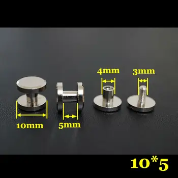 

50pc Q4-10x5 Solid Brass belt screw Chicago Screw Leathercraft