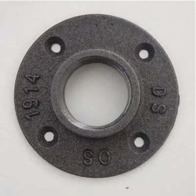 Base Diameter:8.5CM Cast iron Industrial pipes flange wall base pipe support base(For DN25-1''Pipe Hole ID:30MM )4 hole