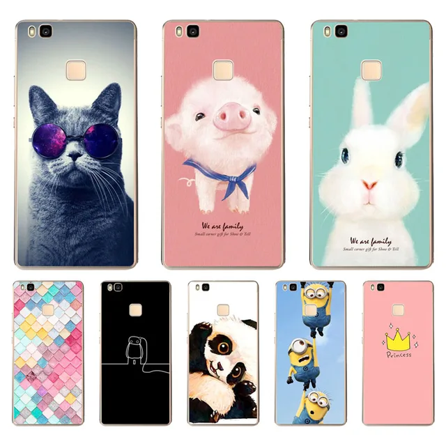 Special Offers Huawei p9 lite Case,Silicon Painted animals Painting Soft TPU Back Cover for Huawei p9 lite protect Phone cases shell
