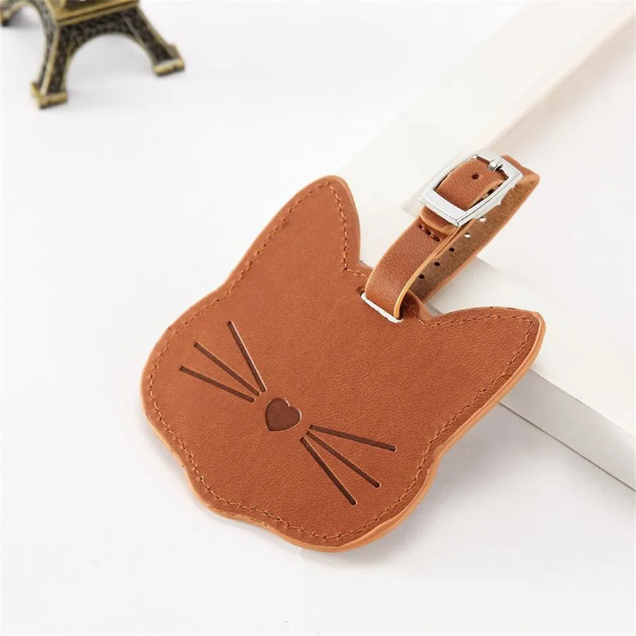 Кожаная бирка Zoukane Lovely Cat для чемодана Сумка с ярлыком подвеска сумка аксессуары