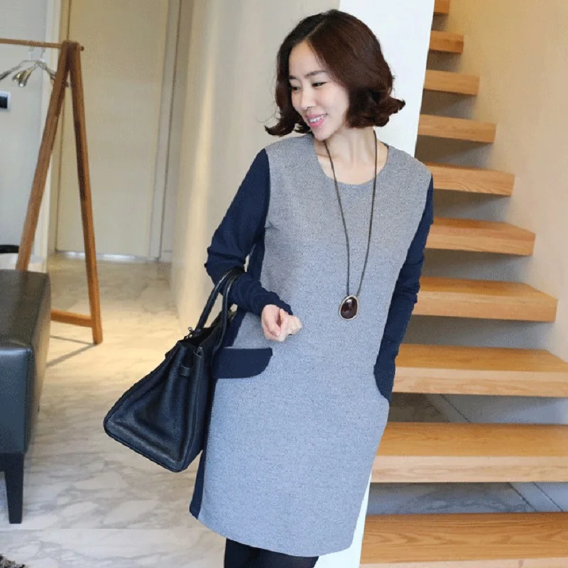 

new spring/autumn women's dresses maternity dresses pregnancy sweater maternity autumn clothing 16845