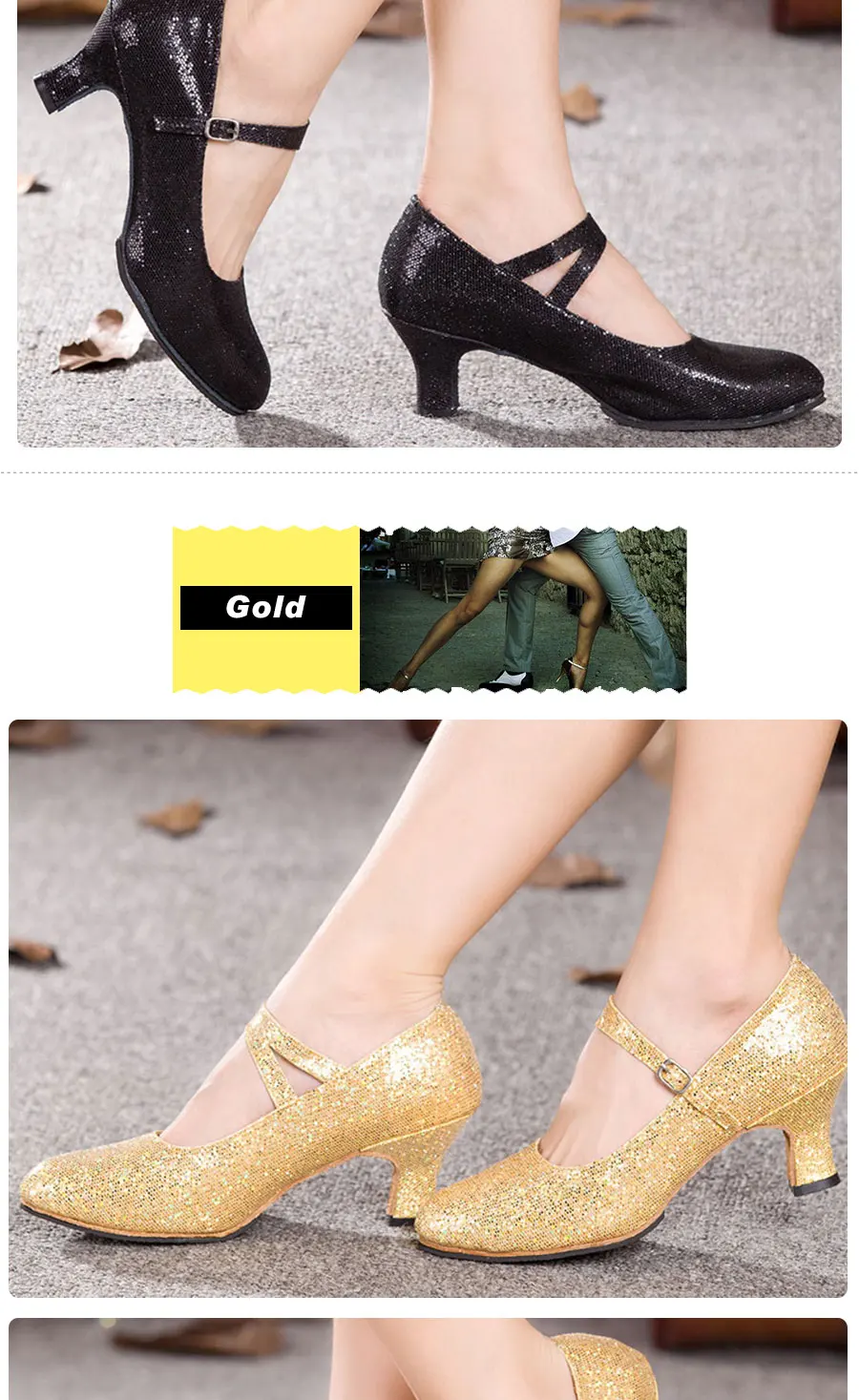 Женские современные танцевальные туфли с закрытым носком; блестящие туфли для танго, сальсы, вальса; Бальные вечерние туфли на каблуках для танцев; 9 цветов