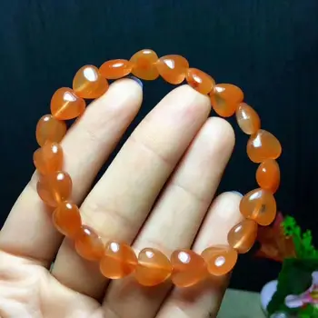 

FREE SHIPPING Natural Red Rabbit Hair Rutilated Quartz Crystal Beads Bracelet 10*6mm AAA