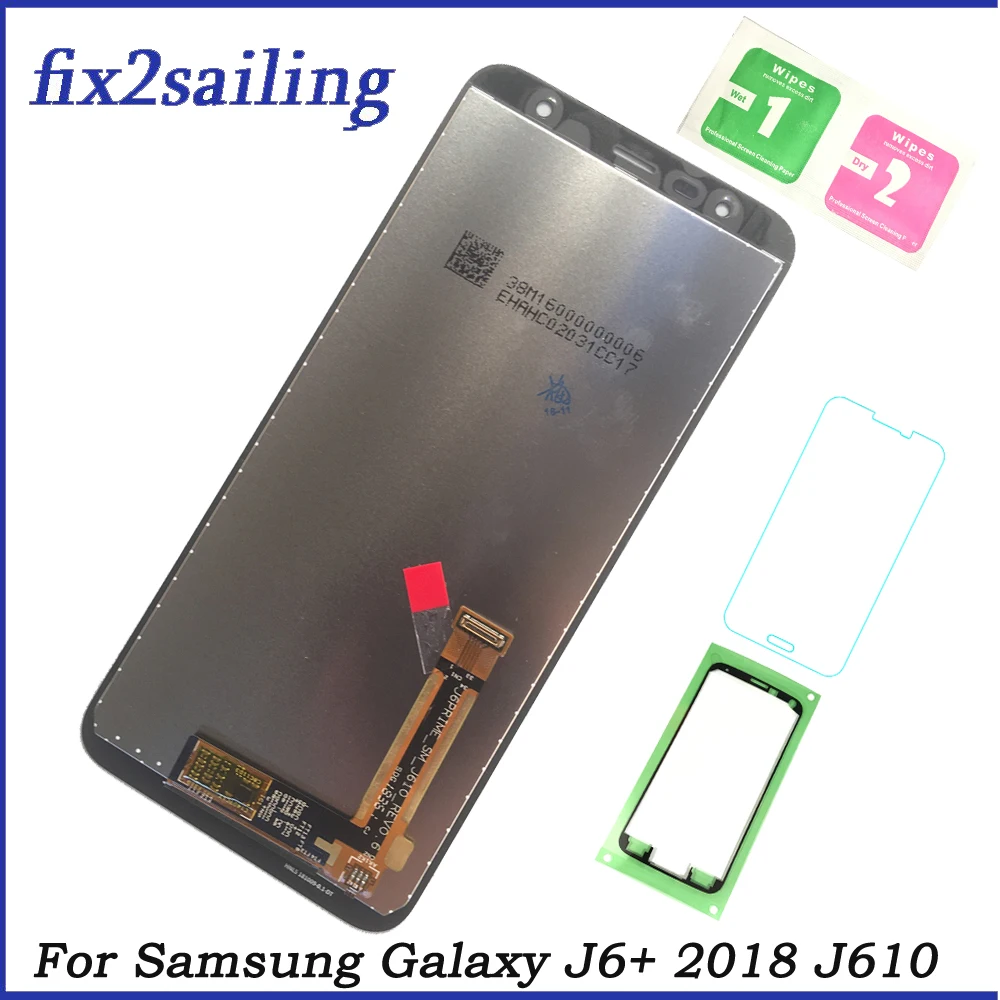 

Super AMOLED lcds For Samsung J6+ 2018 J610F SM-J610FN LCD Display Touch Screen Digitizer Assembly replacement parts for J610
